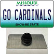 Missouri Plate Go Cardinals Novelty Metal Hat Pin Tag