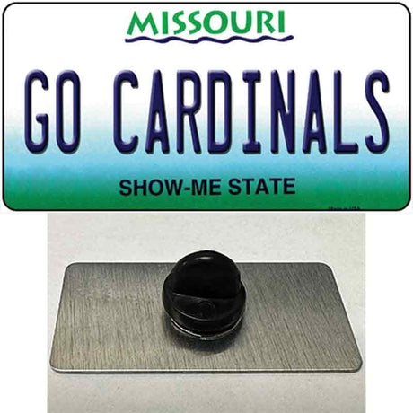 Missouri Plate Go Cardinals Novelty Metal Hat Pin Tag