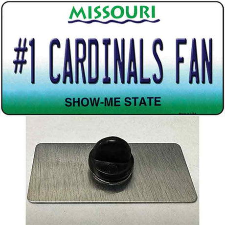 Number 1 Cardinals Fan Missouri Novelty Metal Hat Pin Tag