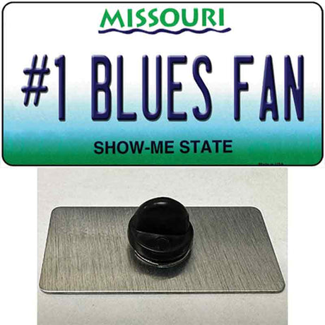 Number 1 Blues Fan Novelty Metal Hat Pin Tag