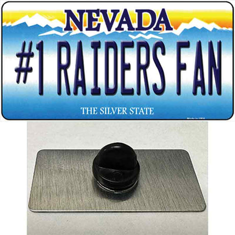 Number 1 Raiders Fan Nevada Novelty Metal Hat Pin Tag