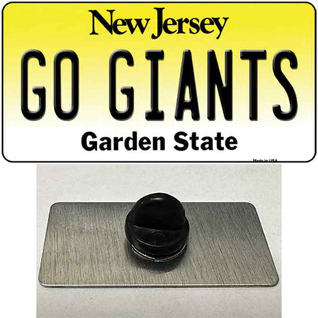 New Jersey Go Giants Novelty Metal Hat Pin Tag