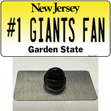 New Jersey Number 1 Giants Fan Novelty Metal Hat Pin Tag