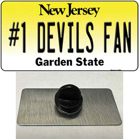 Number 1 Devils Fan Novelty Metal Hat Pin Tag