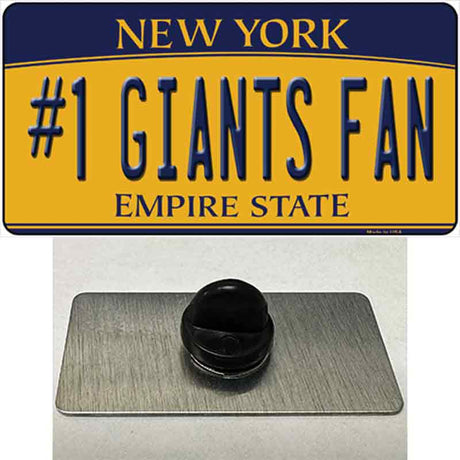 Number 1 Giants Fan New York Novelty Metal Hat Pin Tag