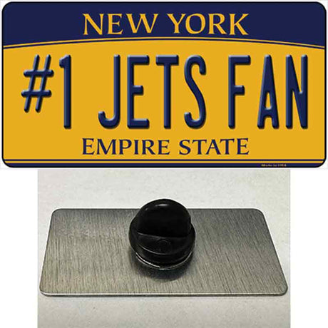 Number 1 Jets Fan New York Novelty Metal Hat Pin Tag