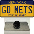 Go Mets Novelty Metal Hat Pin Tag