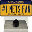 Number 1 Mets Fan Novelty Metal Hat Pin Tag