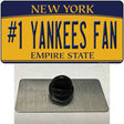 Number 1 Yankees Fan Novelty Metal Hat Pin Tag