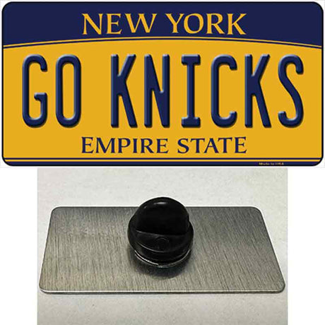 Go Knicks Novelty Metal Hat Pin Tag