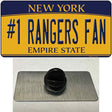 Number 1 Rangers Fan Novelty Metal Hat Pin Tag