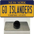 Go Islanders Novelty Metal Hat Pin Tag