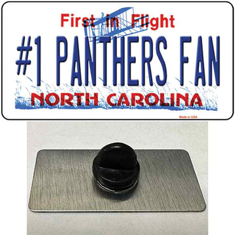 Number 1 Panthers Fan NC Novelty Metal Hat Pin Tag