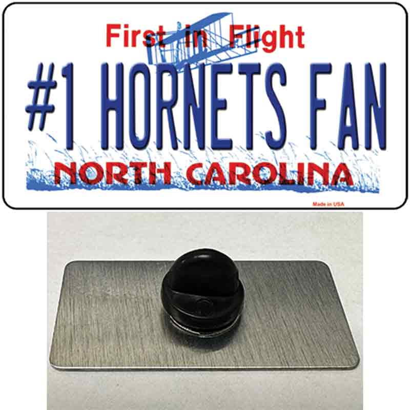 Number 1 Hornets Fan Novelty Metal Hat Pin Tag