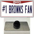 Number 1 Browns Fan Novelty Metal Hat Pin Tag