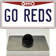 Go Reds Novelty Metal Hat Pin Tag