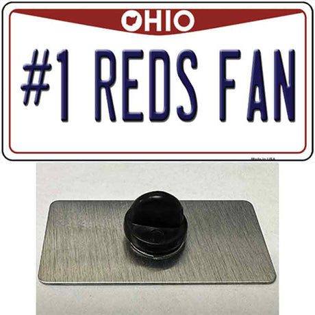 Number 1 Reds Fan Novelty Metal Hat Pin Tag