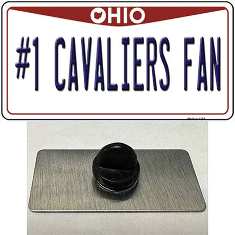 Number 1 Cavaliers Fan Novelty Metal Hat Pin Tag