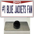 Number 1 Blue Jackets Fan Novelty Metal Hat Pin Tag