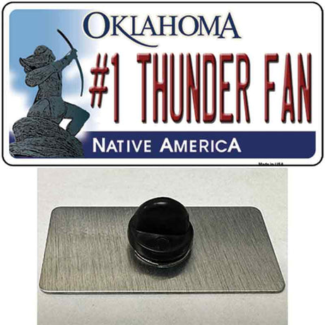 Number 1 Thunder Fan Novelty Metal Hat Pin Tag