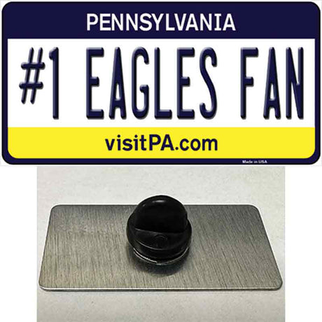 Number 1 Eagles Fan Novelty Metal Hat Pin Tag