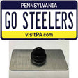 Go Steelers Novelty Metal Hat Pin Tag