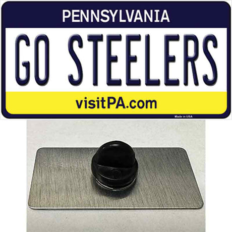 Go Steelers Novelty Metal Hat Pin Tag