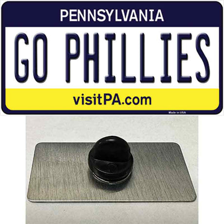 Go Phillies Novelty Metal Hat Pin Tag