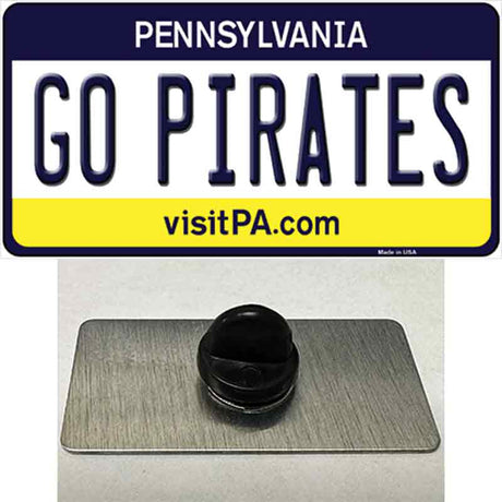 Go Pirates Novelty Metal Hat Pin Tag