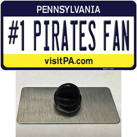 Number 1 Pirates Fan Novelty Metal Hat Pin Tag