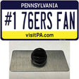 Number 1 76ers Fan Novelty Metal Hat Pin Tag