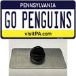 Go Penguins Novelty Metal Hat Pin Tag