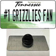 Number 1 Grizzlies Fan Novelty Metal Hat Pin Tag