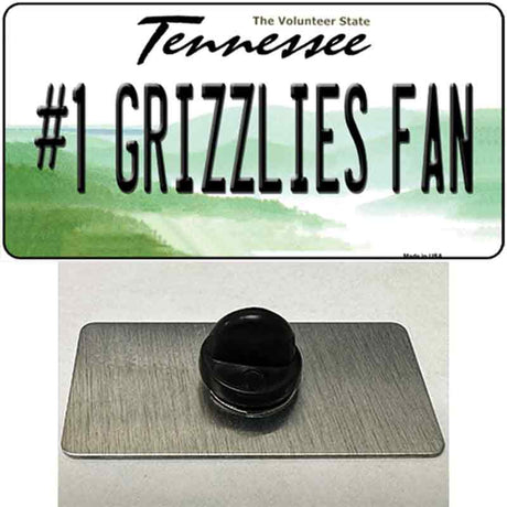 Number 1 Grizzlies Fan Novelty Metal Hat Pin Tag