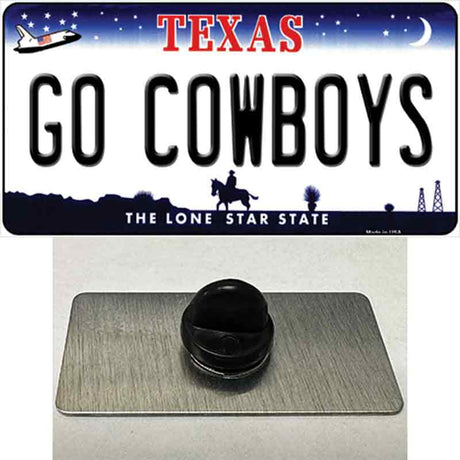 Go Cowboys Novelty Metal Hat Pin Tag