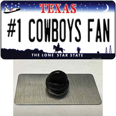 Number 1 Cowboys Fan Novelty Metal Hat Pin Tag