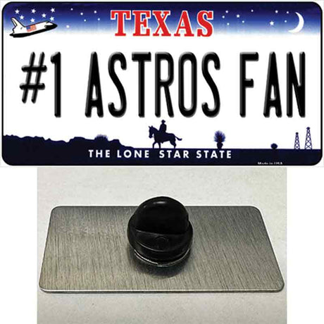 Number 1 Astros Fan Novelty Metal Hat Pin Tag