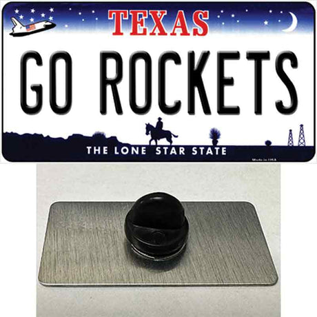 Go Rockets Novelty Metal Hat Pin Tag