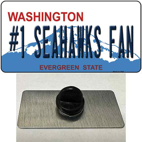 Number 1 Seahawks Fan Novelty Metal Hat Pin Tag