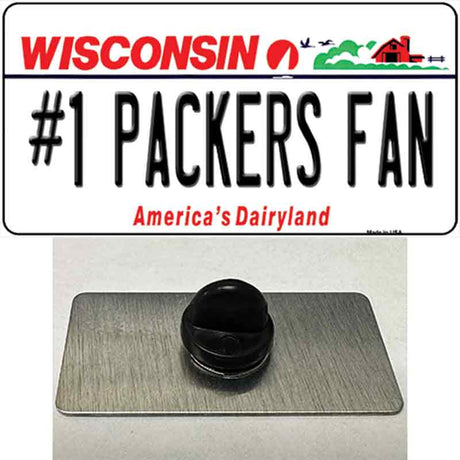 Number 1 Packers Fan Novelty Metal Hat Pin Tag