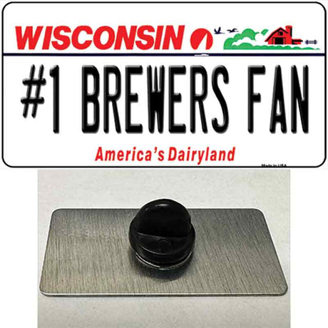 Number 1 Brewers Fan Novelty Metal Hat Pin Tag