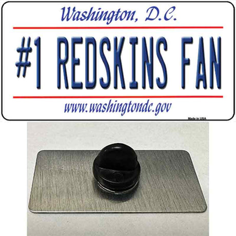 Number 1 Redskins Fan Novelty Metal Hat Pin Tag