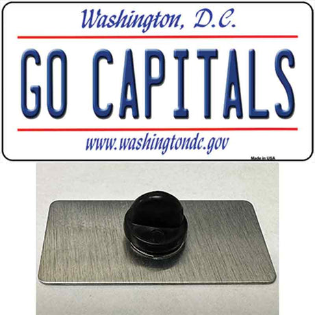 Go Capitals Novelty Metal Hat Pin Tag