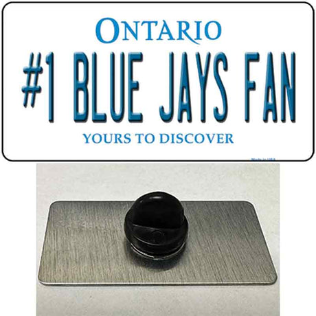 Number 1 Blue Jays Fan Novelty Metal Hat Pin Tag