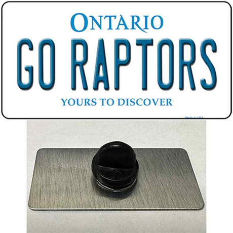 Go Raptors Novelty Metal Hat Pin Tag