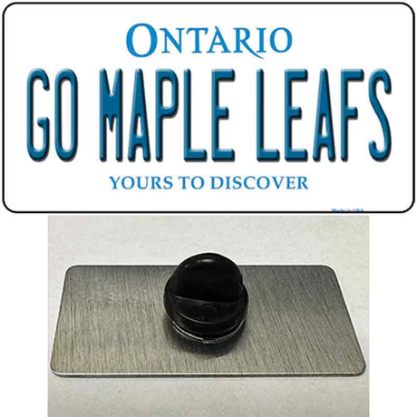 Go Maple Leafs Novelty Metal Hat Pin Tag