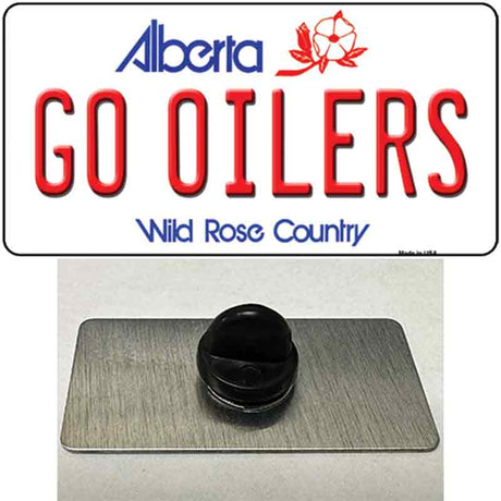 Go Oilers Novelty Metal Hat Pin Tag