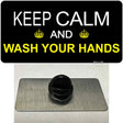 Keep Calm Wash Your Hands Novelty Metal Hat Pin Tag