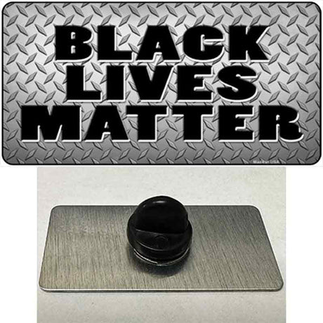 Black Lives Matter Diamond Plate Novelty Metal Hat Pin Tag