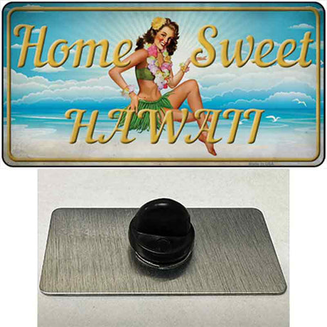 Home Sweet Hawaii Novelty Metal Hat Pin Tag